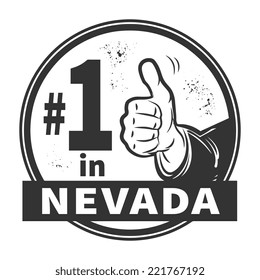 Abstract grunge rubber stamp or label with text Number One in Nevada written inside, vector illustration