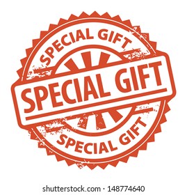 Abstract grunge rubber stamp with the text Special Gift written inside the stamp, vector illustration