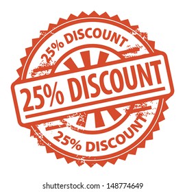 Abstract grunge rubber stamp with the text Discount written inside the stamp, vector illustration