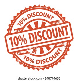 Abstract grunge rubber stamp with the text Discount written inside the stamp, vector illustration