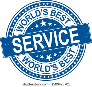 Abstract grunge rubber stamp with the text World's Best Service written inside the stamp, vector illustration
