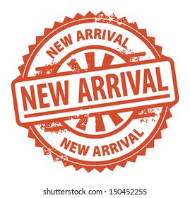 Abstract grunge rubber stamp with the text New Arrival written inside the stamp, vector illustration