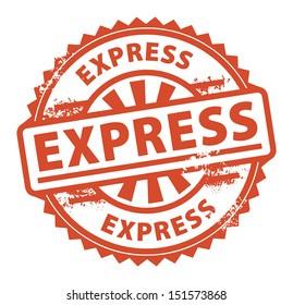 Abstract grunge rubber stamp with the text Express written inside the stamp, vector illustration