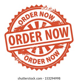 Abstract grunge rubber stamp with the text Order Now written inside the stamp, vector illustration