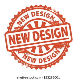 Abstract grunge rubber stamp with the text New Design written inside the stamp, vector illustration