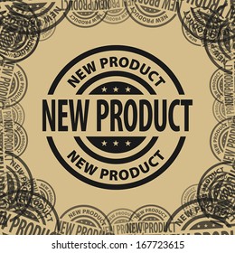 Abstract grunge rubber stamp with the text New Product written inside the stamp, vector illustration