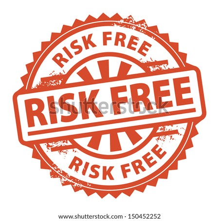 Abstract grunge rubber stamp with the text Risk Free written inside the stamp, vector illustration