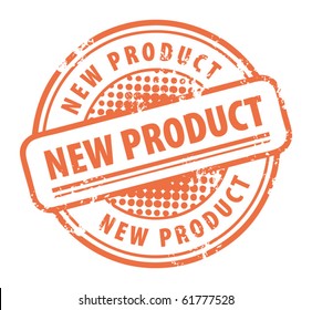 Abstract grunge rubber stamp with the word New Product written inside the stamp, vector illustration