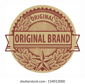 Abstract grunge rubber stamp with words Original Brand written inside the stamp, vector illustration