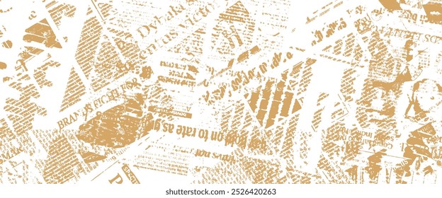 Abstract grunge scattered newspaper textured