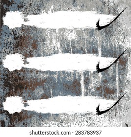 Abstract grunge scratched background with white spots 