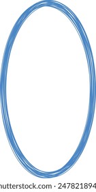 An abstract grunge scribble circular shape outline design element.