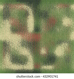 Abstract grunge seamless camouflage pattern with chaotic spots and blots. Trendy texture background. Modern wallpaper. Fashionable print with a shabby paint effect.
