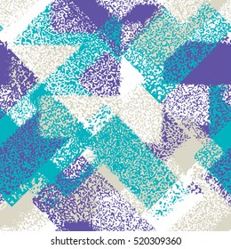 Abstract grunge seamless chaotic pattern with brushstrokes. Urban winter camouflage texture. Season colorful background. Modern wallpaper. Fashionable print with a shabby paint effect.