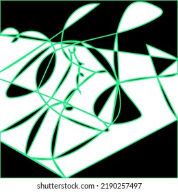 Patrón abstracto sin costuras. Colorido estilo graffiti de fondo vectorial. Diseño de diseño en negro, blanco y verde claro. Antecedentes abstractos. Ilustración vectorial.