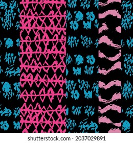 Abstract grunge seamless pattern, design element. Boho, tribal  pattern for invitations, cards, print, gift wrap, manufacturing, textile, fabric, wallpapers