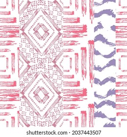 Abstract grunge seamless pattern, design element. Boho, tribal  pattern for invitations, cards, print, gift wrap, manufacturing, textile, fabric, wallpapers