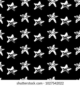 Abstract grunge seamless pattern with stars, design element.  Can be used for invitations, greeting cards, scrapbooking, print, gift wrap, manufacturing, textile