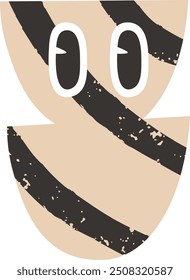 Abstract Grunge Shape With Eyes Vector Illustration