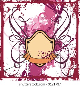 Abstract grunge shield background series. Check my portfolio for more of this exquisite series as well as thousands of other great vector items.