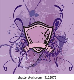 Abstract grunge shield background series. Check my portfolio for more of this exquisite series as well as thousands of other great vector items.