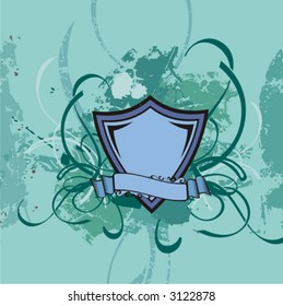 Abstract grunge shield background series. Check my portfolio for more of this exquisite series as well as thousands of other great vector items.