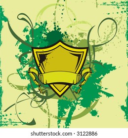 Abstract grunge shield background series. Check my portfolio for more of this exquisite series as well as thousands of other great vector items.