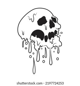 abstract grunge skull. Skull vector illustration
