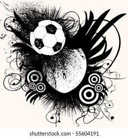 abstract grunge soccer background design