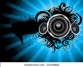 abstract grunge sound background vector illustration