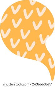 Abstract Grunge Speech Bubble Shape Vector Illustration