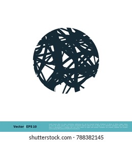 Abstract Grunge Sphere Circle Icon Vector Logo Template Illustration Design. Vector EPS 10.