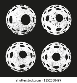 Abstract grunge sphere.Vector dotted ball.