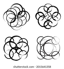 Abstract Grunge Spiral Design Element Vector