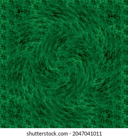Abstract grunge spiral green pattern. Noise structure with strokes. Vector image