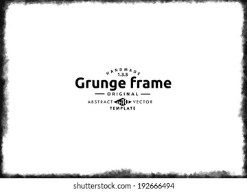 Abstract grunge splash frame.  Vector template