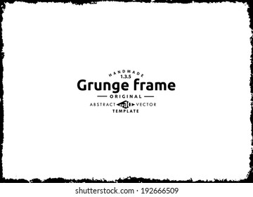 Abstract grunge splash frame.  Vector template