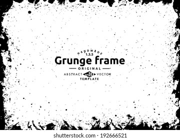 Abstract grunge splash frame.  Vector template