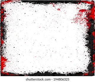 Abstract grunge splash frame. Vector template