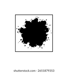 Um splash grunge abstrato ou borrão de tinta com uma textura pesada e angustiada. Um elemento de design moderno e arrojado para fundos e arte de rua.