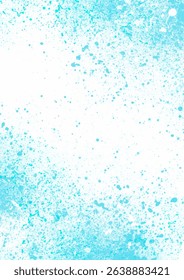 Abstract grunge splatter coloured background in teal colour 