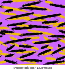 Abstract grunge spotted seamless pattern, paint brushes. Background texture, wallpaper, wrapping