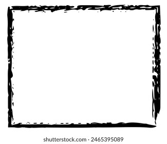 Abstract grunge square frame on white background