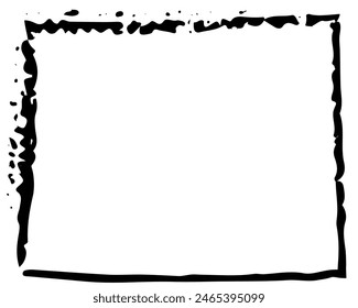 Abstract grunge square frame on white background