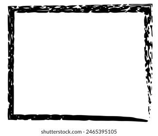 Abstract grunge square frame on white background