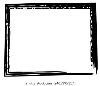 Abstract grunge square frame on white background