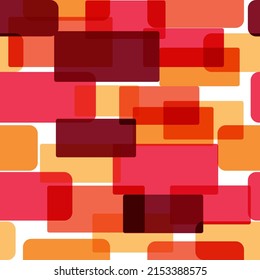 Abstract grunge square geometric shapes. Abstract modern painting in mondrian style, seamless pattern