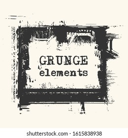 Abstract grunge stamp element on white background. Vector illustration