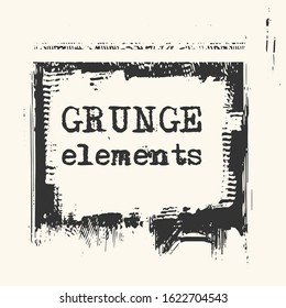 Abstract grunge stamp element on white background. Vector illustration