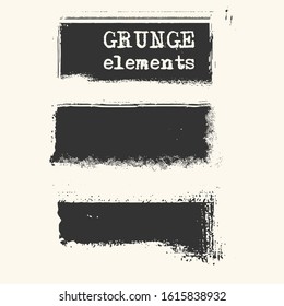 Abstract grunge stamp element set on white background. Vector illustration
